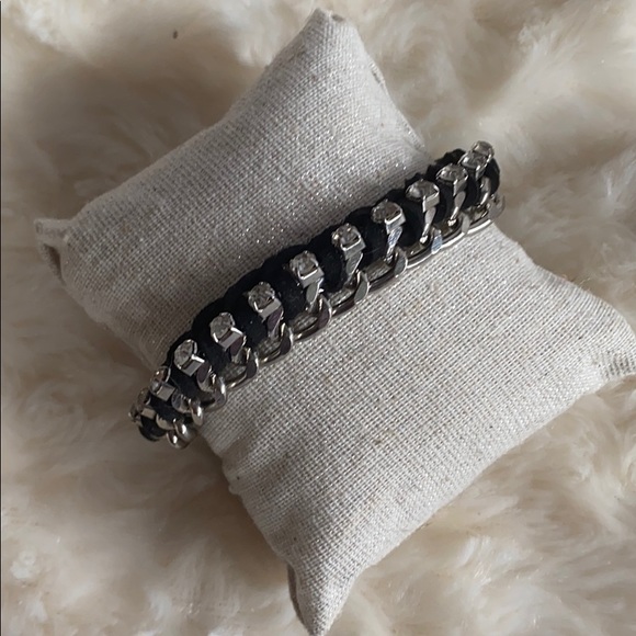 🆕 NEW Black Woven Chain & Rhinestone Bracelet!!! - Picture 5 of 5